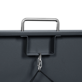 Container ombouw voor 1 container - staal - houtlook antraciet