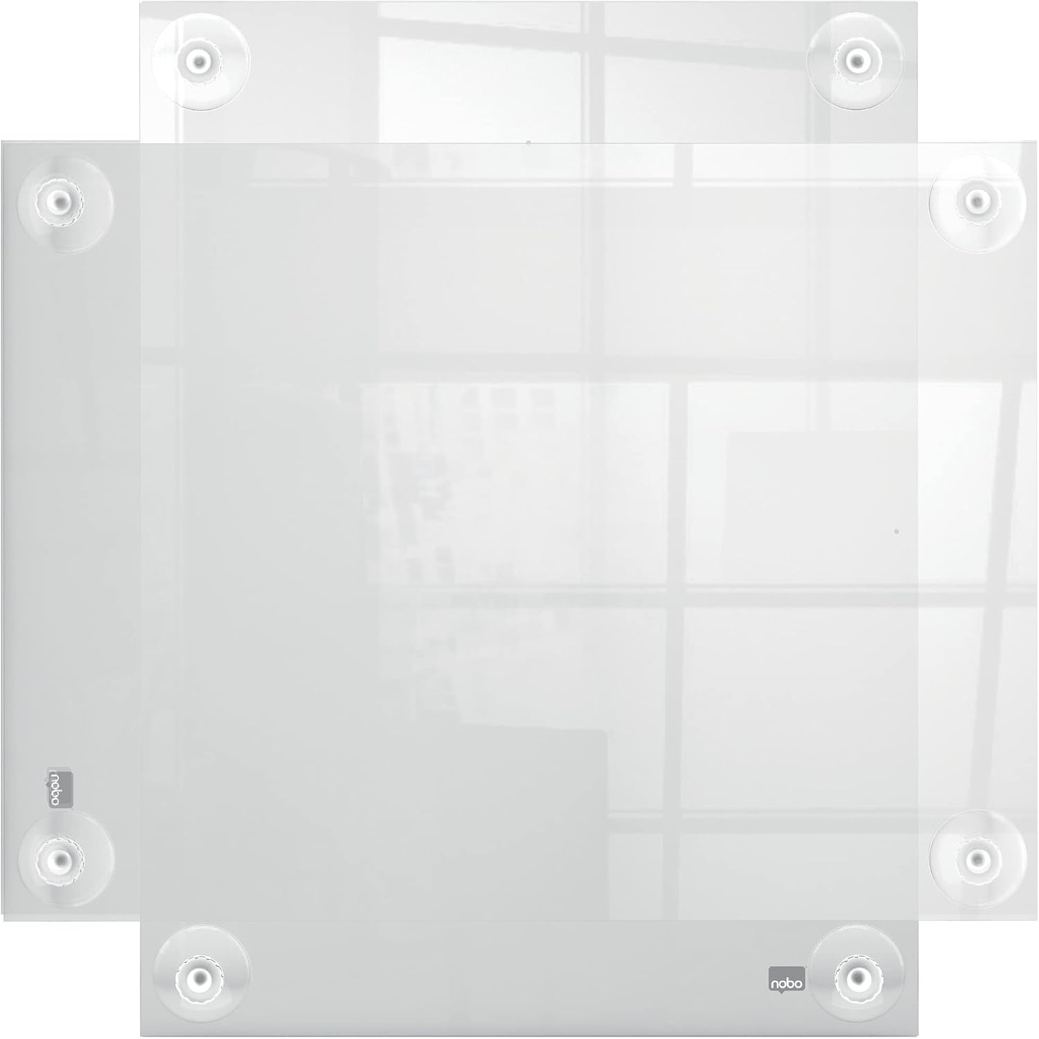 Nobo A3 Acryl Verplaatsbaar Posterframe Voor Aan De Muur, Frameloos, Staande en Liggende Positie, Met Zuignap Montage, Premium Plus, Transparant, 1915599