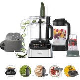 Kenwood MultiPro OneTouch FDM73.850SS Multifunctionele keukenmachine met 13 accessoires, geïntegreerde weegschaal, vaatwasmachinebestendig, 1000 W, zilver