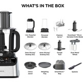 Kenwood MultiPro OneTouch FDM73.850SS Multifunctionele keukenmachine met 13 accessoires, geïntegreerde weegschaal, vaatwasmachinebestendig, 1000 W, zilver