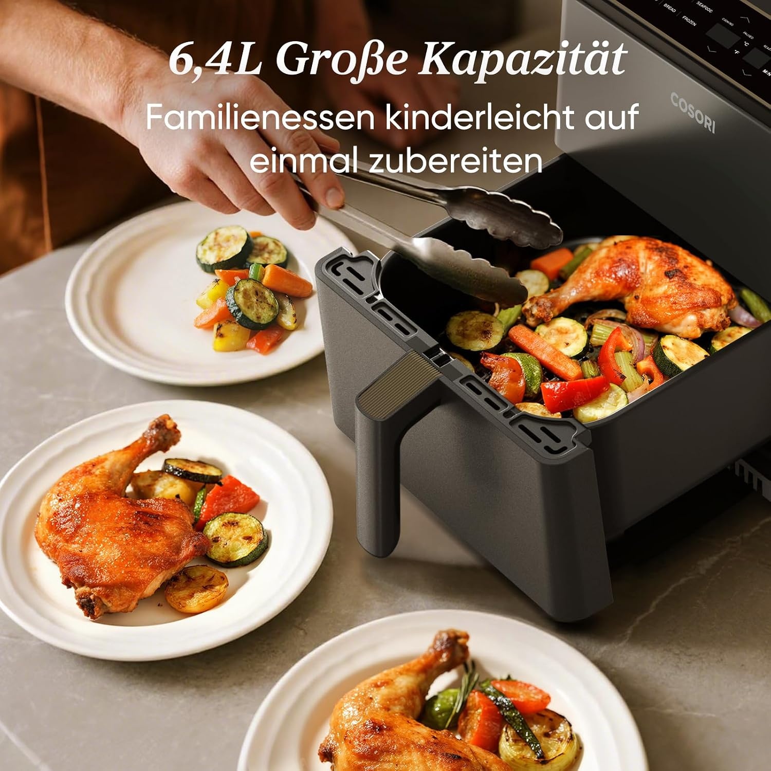 Cosori Airfryer, 11-in-1 heteluchtfriteuse, 6,4 l, Dual Blaze-technologie