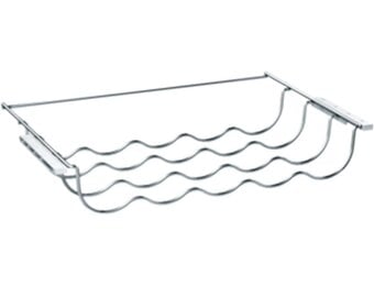 Bosch KSZ10020 Flessenhouder voor de vermelde inbouwkoelapparaten van Bosch/tot 5 flessen / 28,7 × 47,8 × 7,7 cm (l x b x h) / geschikt voor levensmiddelen/chroom