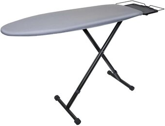 Braun CareStyle IB3001 BK Strijkplank perfect voor stoomstrijkijzerstations, dampdoorlatend legvlak, overtrek van 100% katoen, 122 x 40 cm, zwart/grijs