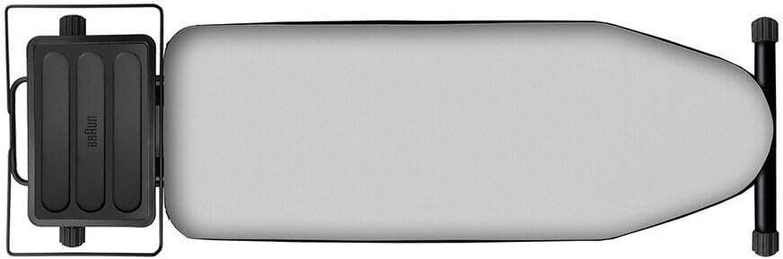Braun CareStyle IB3001 BK Strijkplank perfect voor stoomstrijkijzerstations, dampdoorlatend legvlak, overtrek van 100% katoen, 122 x 40 cm, zwart/grijs