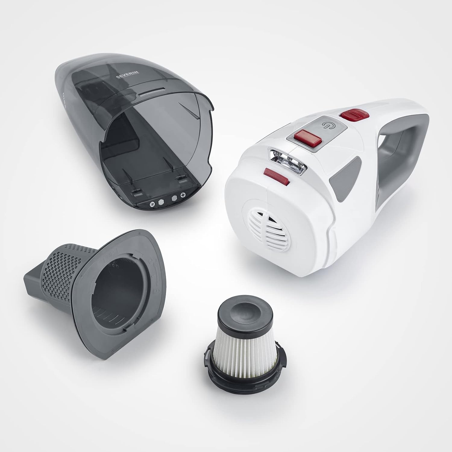 SEVERIN HV 7146, 4-in-1 accu-handstofzuiger met turboborstel geschikt voor dierenharen/vloerbedekking, 30 min duur (eco), 650 ml capaciteit, 22,2 V accu, 2.200 mAH/18.5 Volt, Wet & Dry"-functie
