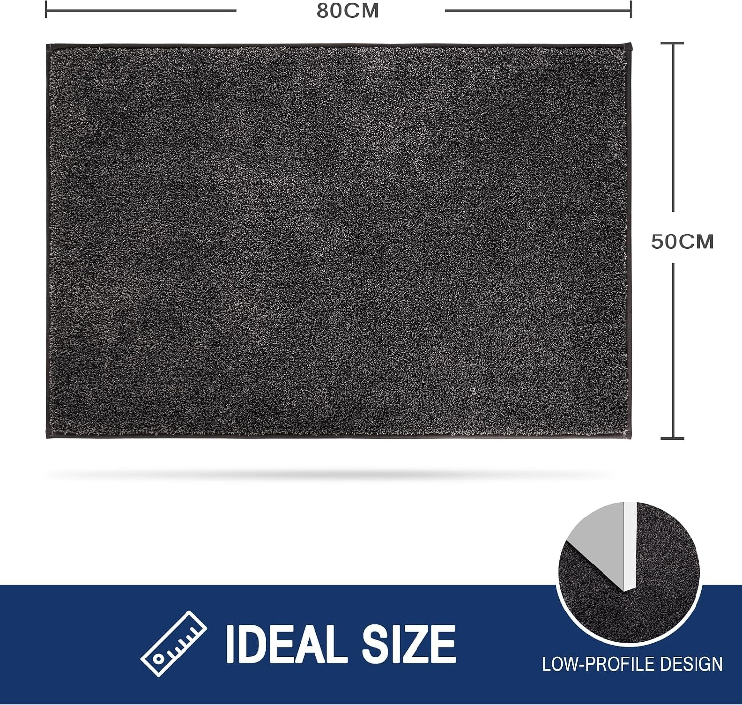 FCSDETAIL Vuilvanger Voetmat, Antislip Machine Wasbare Voetmat, Deurmat met Waterabsorberende en Zachte Microvezels voor Hond, Entree, Deur en Gang
