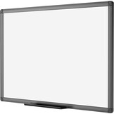 VIZ-PRO Magnetisch whiteboard, droog afwisbaar, 90 x 60 cm, A1, droog afwisbaar whiteboard met zwart aluminium frame en penhouder