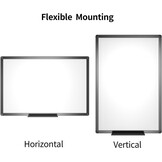 VIZ-PRO Magnetisch whiteboard, droog afwisbaar, 90 x 60 cm, A1, droog afwisbaar whiteboard met zwart aluminium frame en penhouder
