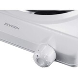 SEVERIN 1091-000 kookplaat, massakookplaat (1 x Ø 18,5 cm), traploze temperatuurinstelling, DK 1091, wit