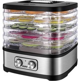 YASHE GGJ-261A Voedseldroger met 5 in hoogte verstelbare tablets, temperatuurregeling van 35-70 °C, 240 watt droogapparaat voor groenten en fruit, BPA-vrij