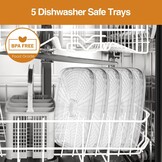 YASHE GGJ-261A Voedseldroger met 5 in hoogte verstelbare tablets, temperatuurregeling van 35-70 °C, 240 watt droogapparaat voor groenten en fruit, BPA-vrij