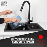 Moritz & Moritz Set van 10 koelkastorganizers met deksel, stapelbare koelkastdozen, transparant, robuust, opbergdozen voor keuken, voorraadkast, lade