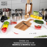 Moritz & Moritz Set van 10 koelkastorganizers met deksel, stapelbare koelkastdozen, transparant, robuust, opbergdozen voor keuken, voorraadkast, lade