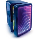 So Chill Mini Koelkast Infinity Effect, Gamers, Studenten, Home/Autoritten/Hangouts + meer, USB-voeding, Stickers inbegrepen, 4L/6 blikjes, spiegel Infinity Effect Deur