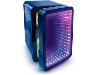 So Chill Mini Koelkast Infinity Effect, Gamers, Studenten, Home/Autoritten/Hangouts + meer, USB-voeding, Stickers inbegrepen, 4L/6 blikjes, spiegel Infinity Effect Deur