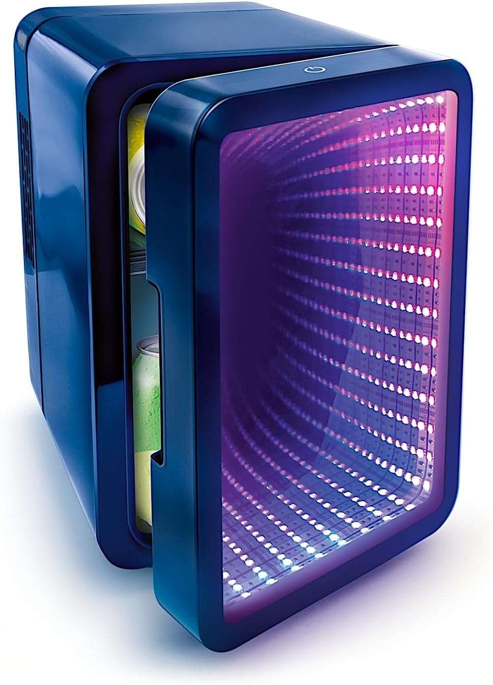 So Chill Mini Koelkast Infinity Effect, Gamers, Studenten, Home/Autoritten/Hangouts + meer, USB-voeding, Stickers inbegrepen, 4L/6 blikjes, spiegel Infinity Effect Deur