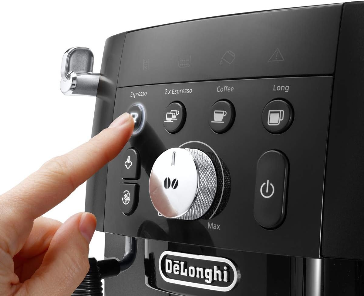 De'Longhi Magnifica S Smart ECAM230.13.B, Volautomatische Espressomachine met My LatteArt-Stoompijpje en Geïntegreerde Bonenmaler, met 4 One-Touch Recepten, Intuïtief Bedieningspaneel, Zwart