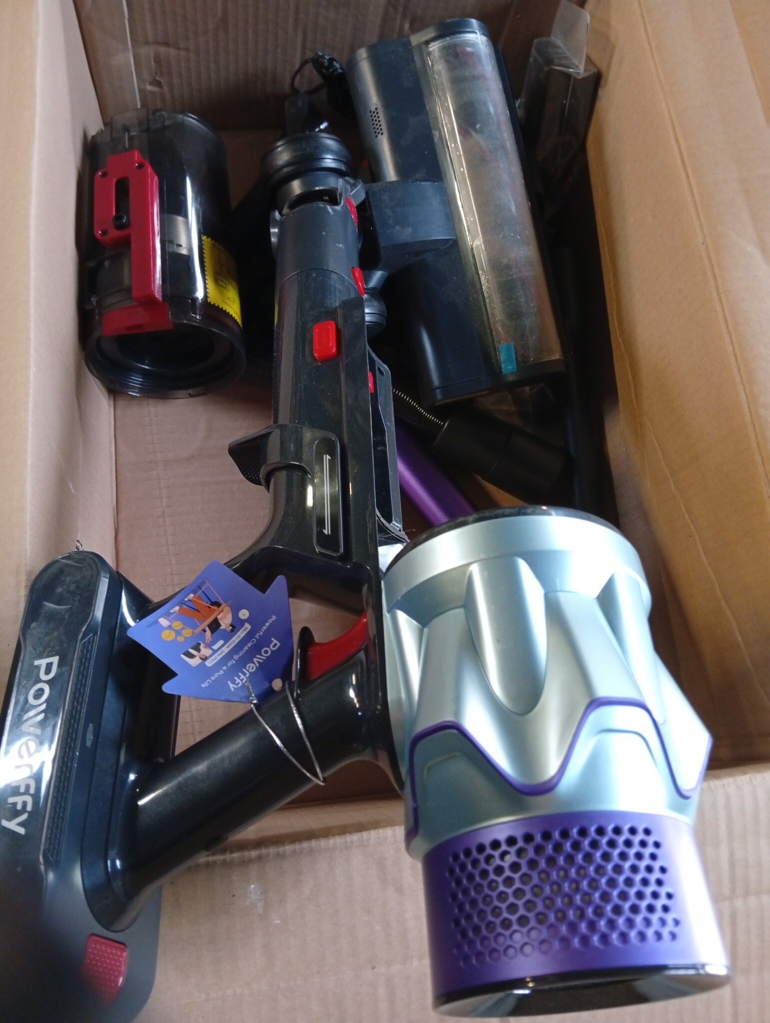 Accustofzuiger 600 W/50 kPa/65 min, draadloze stofzuiger met 1 m slang, aromatherapie, wandlaadstation, stofreservoir-schraper (1,5 l), automatische modus, voor dierenharen, tapijten, harde