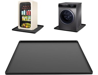 Wasmachinebak, 60 x 60 cm waterdichte siliconen wasbak voor vloerbescherming, lekkagebeveiligingsbak voor wasmachines, drogers, vaatwassers, koelkasten, airconditioners