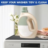 Wasmachinebak, 60 x 60 cm waterdichte siliconen wasbak voor vloerbescherming, lekkagebeveiligingsbak voor wasmachines, drogers, vaatwassers, koelkasten, airconditioners