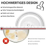 Magnetronbord, glas, 24,5 cm, magnetronbord, draaiplateau, glazen bord, magnetronaccessoires, reservedraaiplateau met 3 bevestigingen voor magnetron met ronde standaard