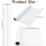 WSICSE Overtrekpapier Rol - 59cm x 28m - Wit - Voor Naaipatronen, Tekenen en Schetsen