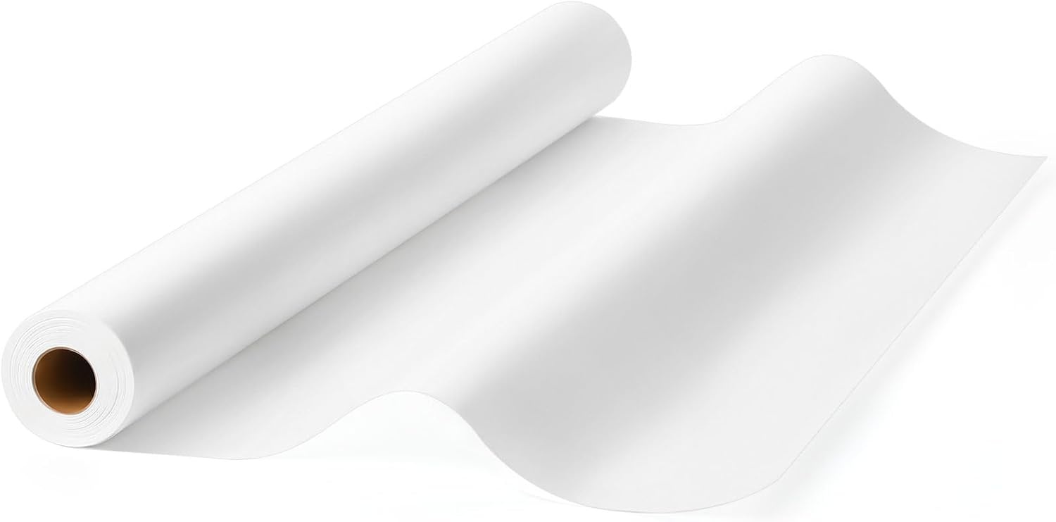 WSICSE Overtrekpapier Rol - 59cm x 28m - Wit - Voor Naaipatronen, Tekenen en Schetsen