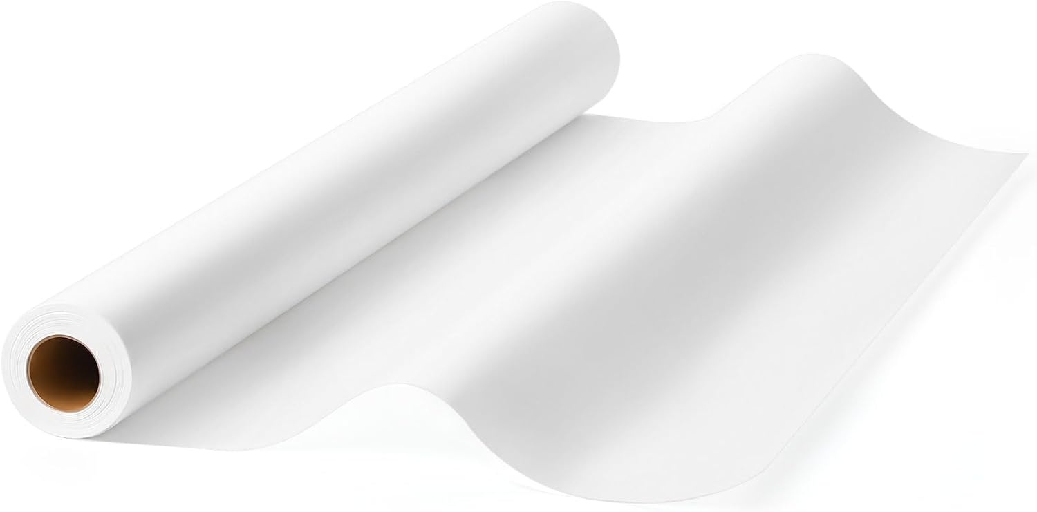 WSICSE Overtrekpapier Rol - 59cm x 28m - Wit - Voor Naaipatronen, Tekenen en Schetsen