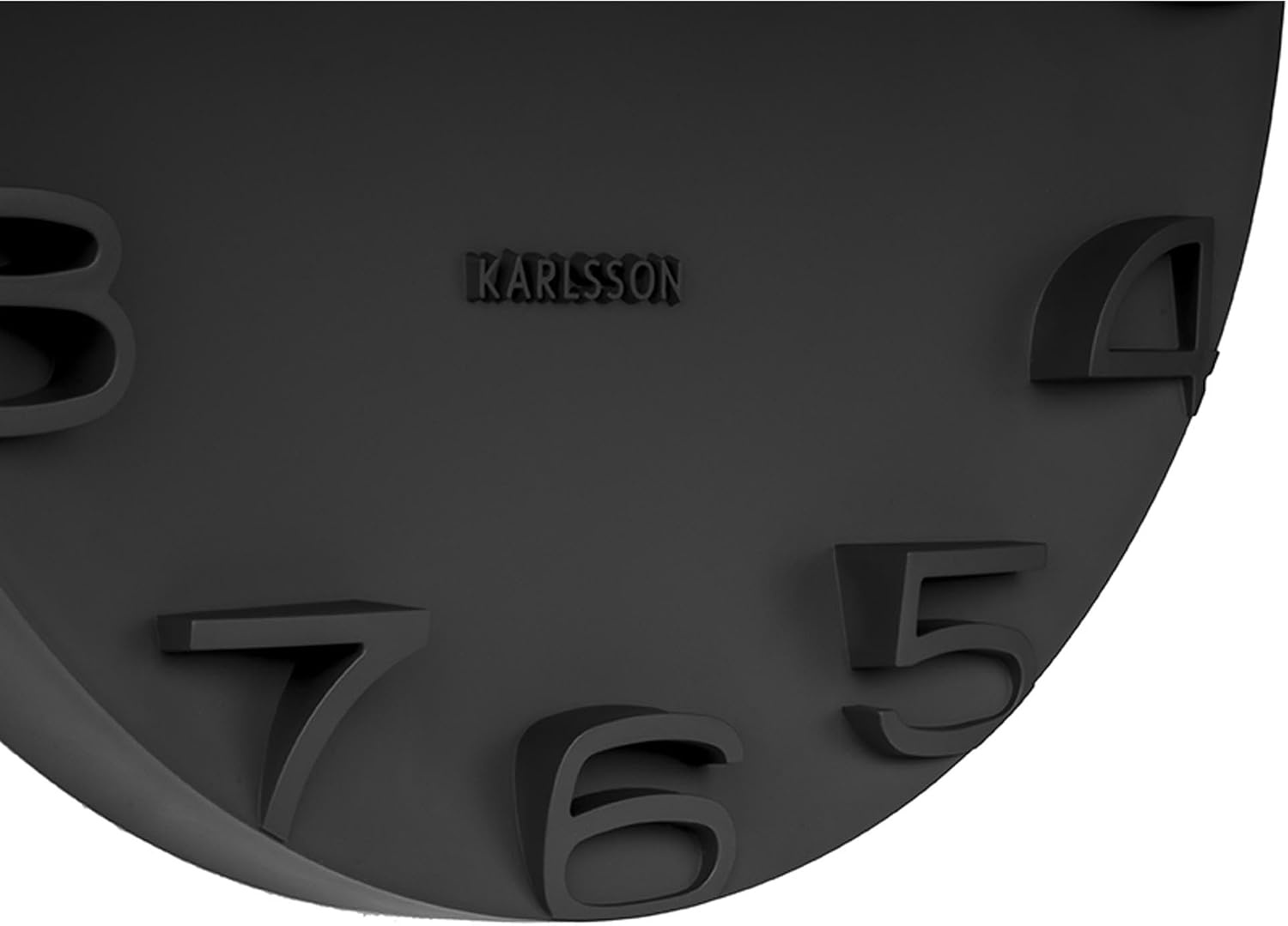 Karlsson Wandklok On The Edge - Zwart met chromen wijzers - Ø42cm