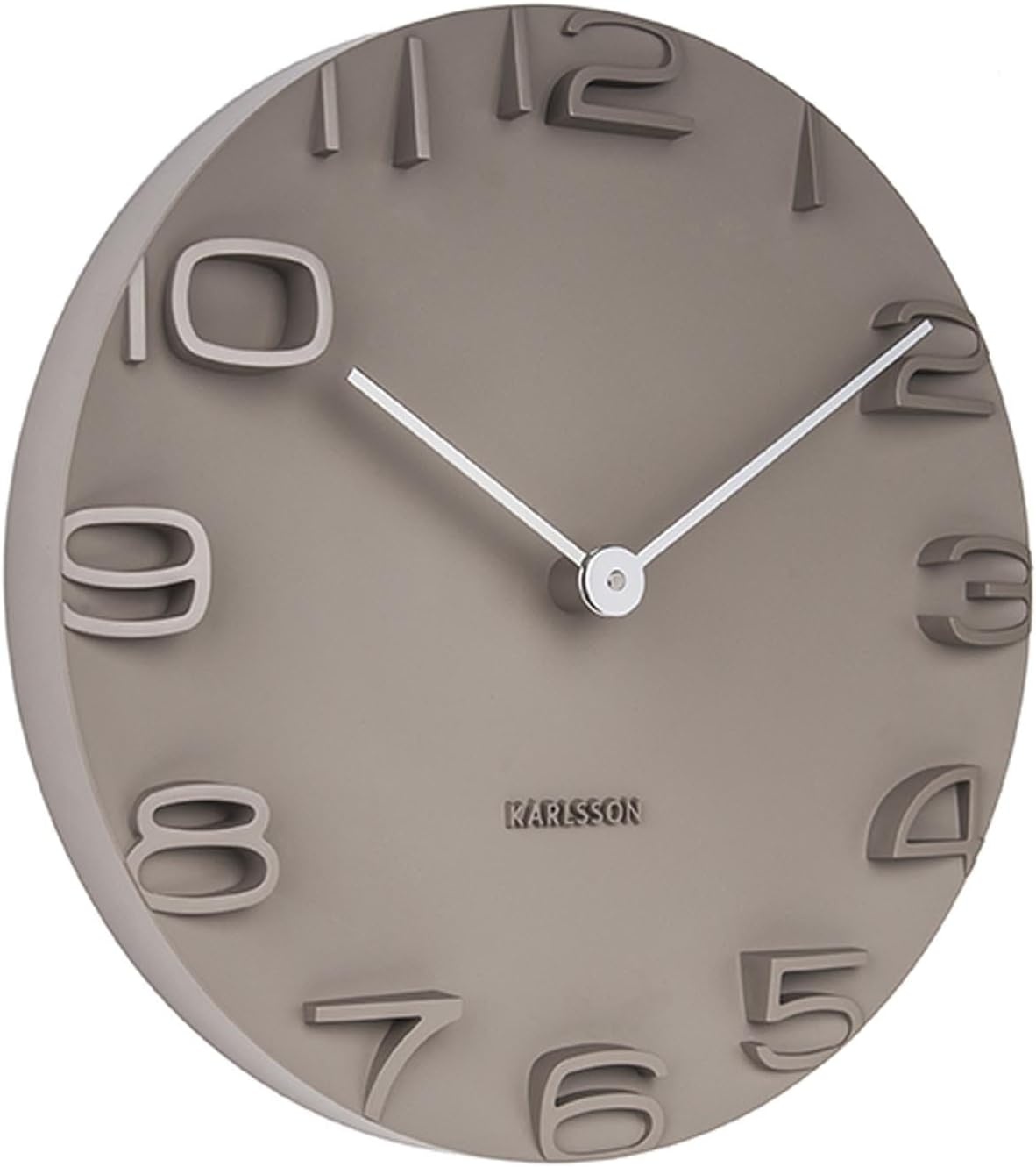 Karlsson Wandklok On The Edge - Zwart met chromen wijzers - Ø42cm