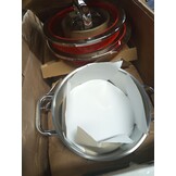 WMF Function 4 pannenset 5-delig rood. Innovatieve deksel met 4 afgietfuncties, Geschikt voor Inductie, Glazen deksel, Cromargan® 18/10 RVS, Vaatwasserbestendig, Handgrepen worden niet heet.