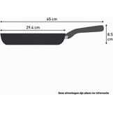 Tefal Duetto On Koekenpan 28 cm, 10 jaar garantie, Go Ceram anti-aanbaklaag, Thermo-Signal technologie, G7660634 - Maat Koekenpan 28 cm