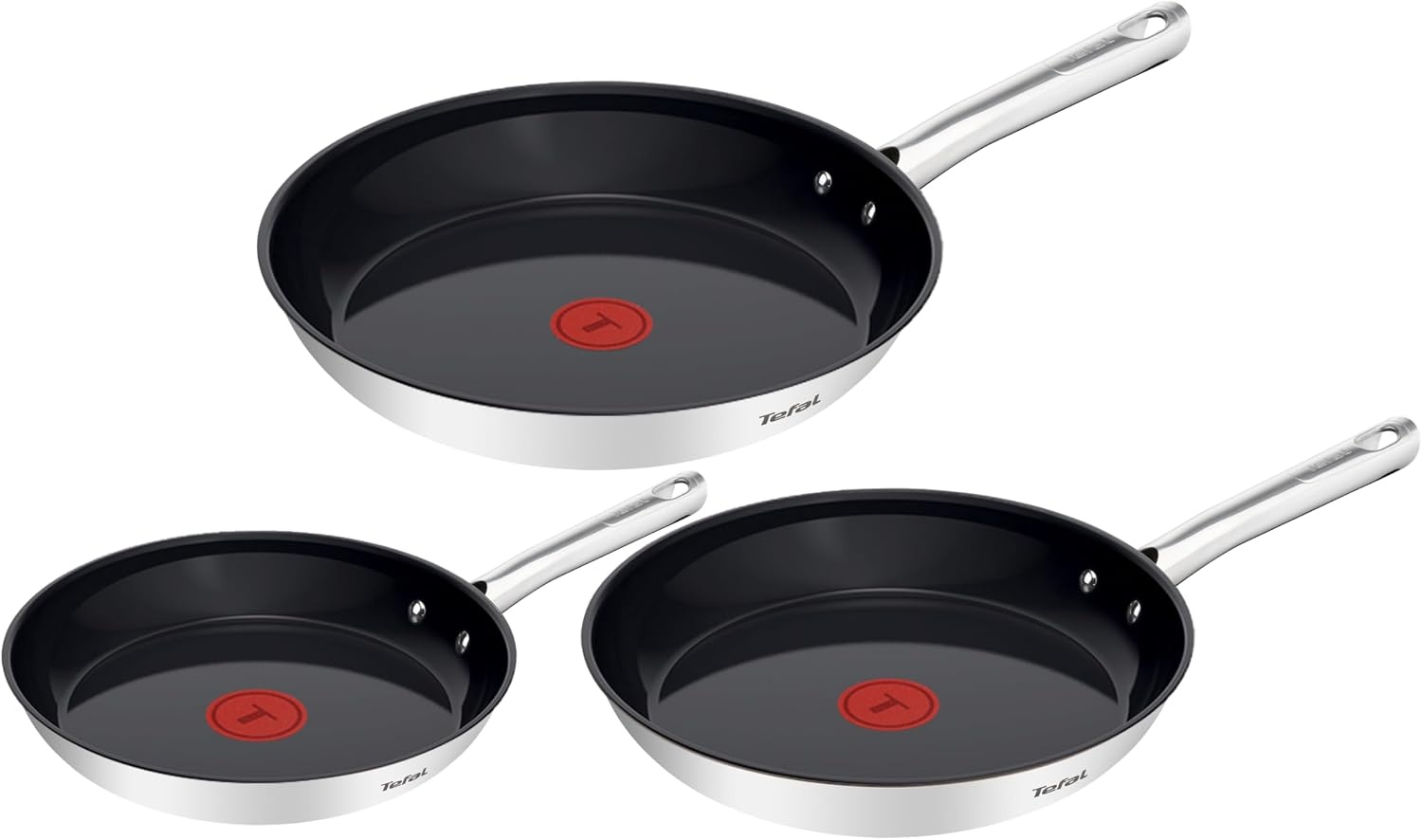 Tefal Duetto On Koekenpan 28 cm, 10 jaar garantie, Go Ceram anti-aanbaklaag, Thermo-Signal technologie, G7660634 - Maat Koekenpan 28 cm