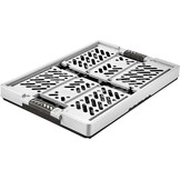 keeeper 2x Stevige vouwkratten met soft-touch handgrepen, 54 x 37 x 28 cm, 45 l, Ben, lichtgrijs