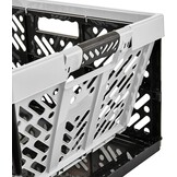 keeeper 2x Stevige vouwkratten met soft-touch handgrepen, 54 x 37 x 28 cm, 45 l, Ben, lichtgrijs