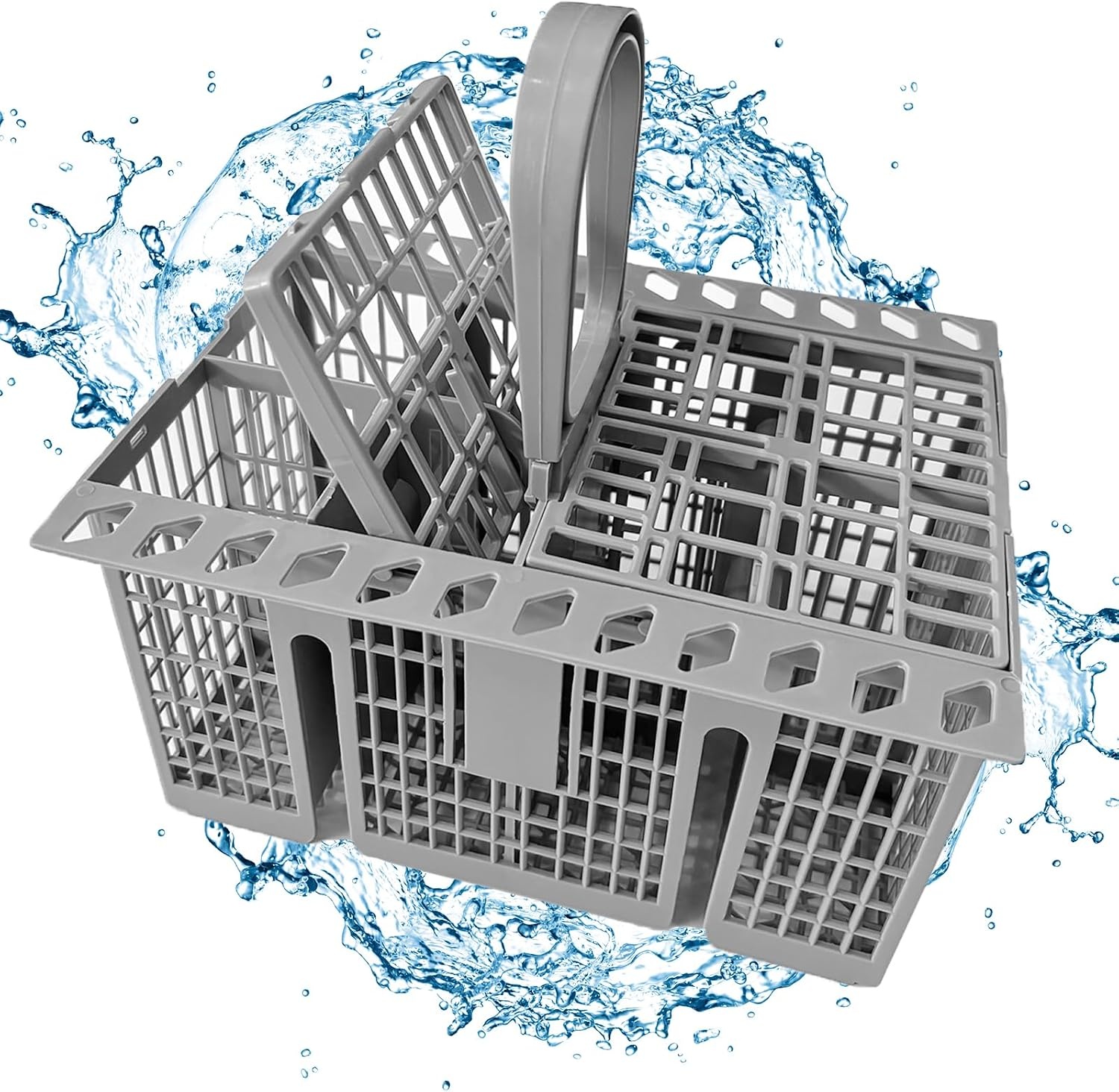 Bestekmand, vaatwassermand voor ondermand, 20,5 x 16 x 22,5 cm, voor Hotpoint voor Indesit voor Whirlpool voor Bauknecht voor Ikea 488000386607 / C00386607 Afwasrek Vaatwasmand mand