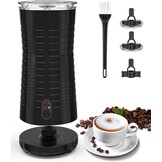 Morpilot 4 in 1 elektrische melkopschuimer, automatische warm- en koud schuimmachine en melkverwarmer voor latte, cappuccino, macchiatos, 240ml 400W
