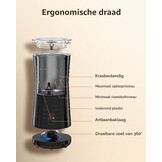 Morpilot 4 in 1 elektrische melkopschuimer, automatische warm- en koud schuimmachine en melkverwarmer voor latte, cappuccino, macchiatos, 240ml 400W