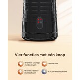 Morpilot 4 in 1 elektrische melkopschuimer, automatische warm- en koud schuimmachine en melkverwarmer voor latte, cappuccino, macchiatos, 240ml 400W