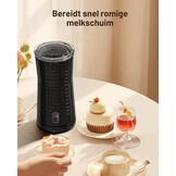 Morpilot 4 in 1 elektrische melkopschuimer, automatische warm- en koud schuimmachine en melkverwarmer voor latte, cappuccino, macchiatos, 240ml 400W