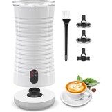 Morpilot 4 in 1 elektrische melkopschuimer, automatische warm- en koud schuimmachine en melkverwarmer voor latte, cappuccino, macchiatos, 240ml 400W