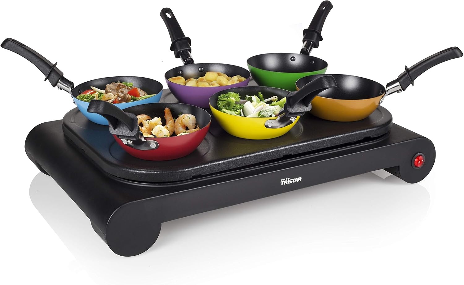 Tristar BP-2827 Wokset – Ook te gebruiken als crêpe- en bakplaat – Vermogen: 1000W