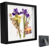 Fotolijst om te vullen, 40 x 50 cm, houten rechthoekige lijst, met transparante acrylplaat, 3D-objectlijst dieper, 3D-objectlijst, voor objecten, bruiloftsboeket, doe-het-zelf kunstwerken, zwart - Maat 40x50cm-Schwarz