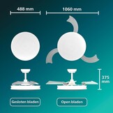 Philips LED, Bliss Plafondventilator met LED-lamp, Ø106 cm, Zwart