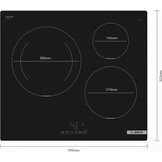 Bosch PUJ611BB5E, Serie 4, inductiekookplaat, 3-pits, 60 cm, zwart, zonder lijst