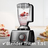 Bosch, MultiTalent 8 foodprocessor, waveCut-mes, SmartStorage, mixeropzetstuk, blenderkan, 1000 Watt, 45 functies, MC812W501, wit
