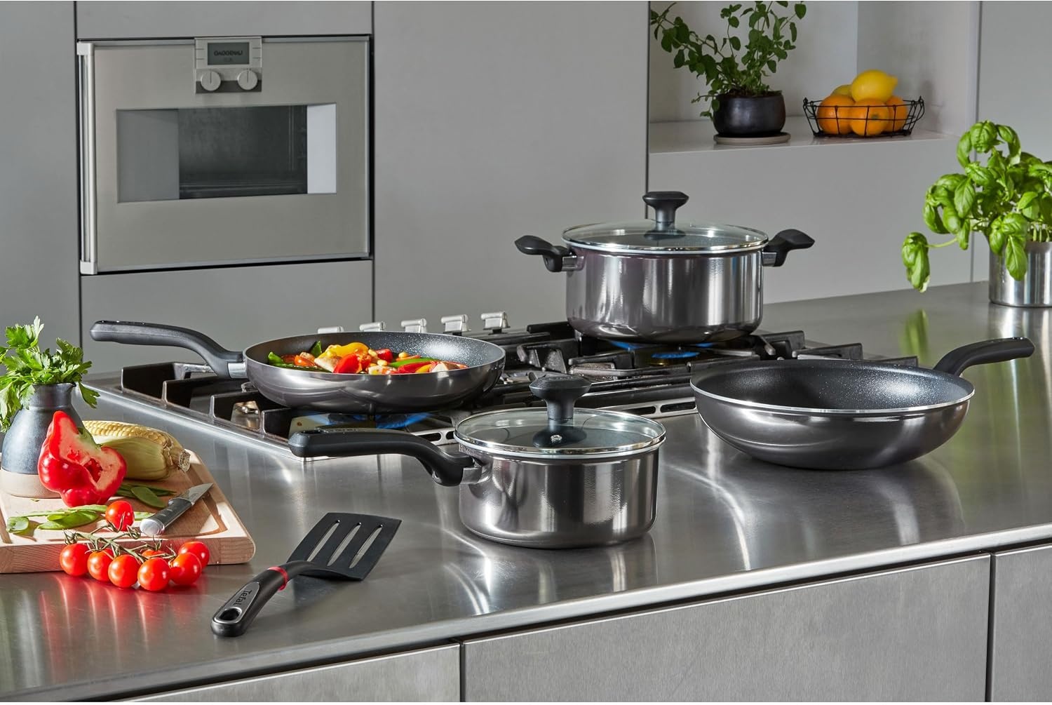 Tefal Resist braadpan 32 cm veilige titanium anti-aanbaklaag thermosignaal