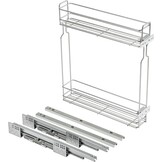 GTV Uittrekbare cargomand met 2 niveaus KO-BO200TD-60, voor meubels 200 mm, ondermontage, stalen frame, draagkracht 15 kg, antraciet