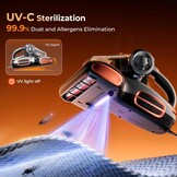 JIGOO T600 Matrasstofzuiger met UV-licht - 700W - Grijs