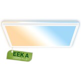 BRILONER - LED plafondlamp, EEK A lichtbron, 13,5W bij 2900lm, vlak, indirect licht, LED lamp, woonkamerlamp, paneel, keukenlamp, ganglamp, 100x25x6 cm, wit - Maat 100 cm